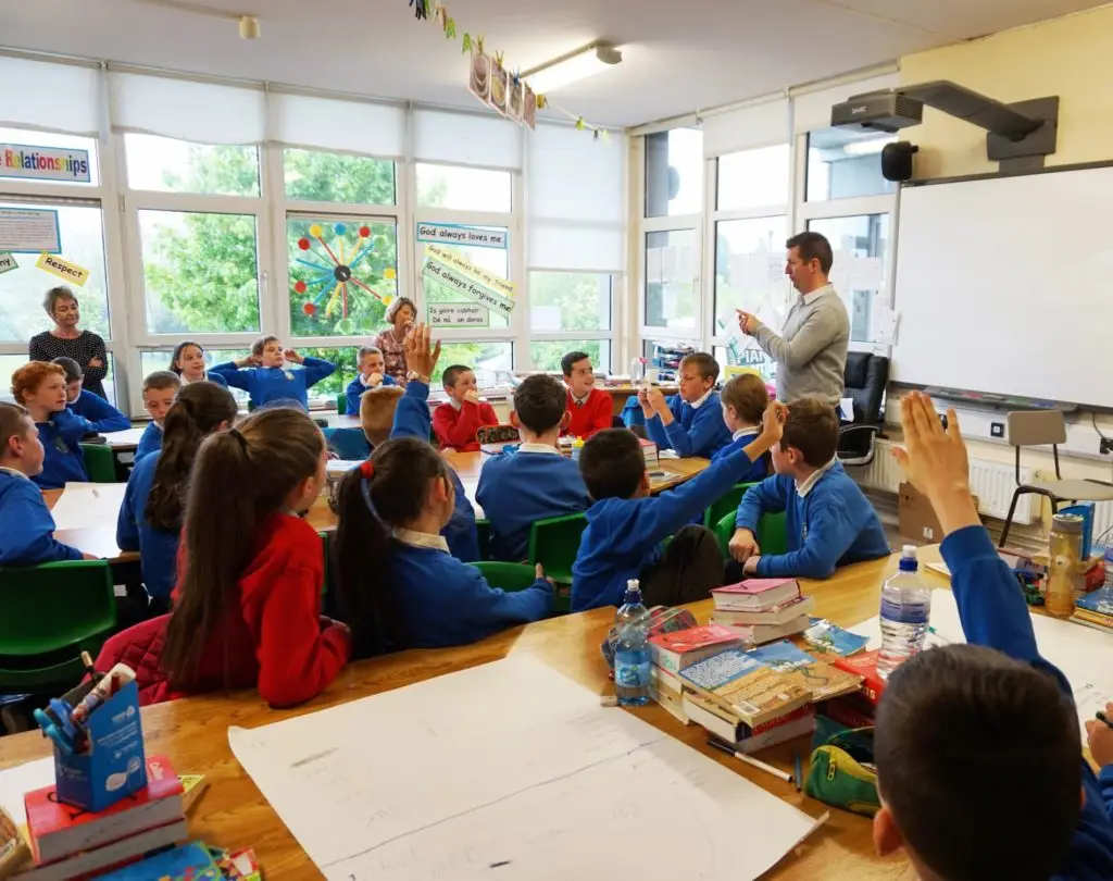 Engaging with primary school children to discuss Ballybay Public Realm Plan