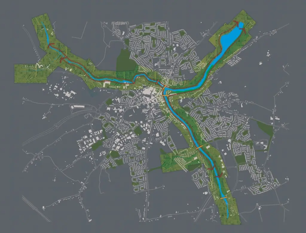 Transformative masterplan and proposals for Flowerhill & Abbeylands.