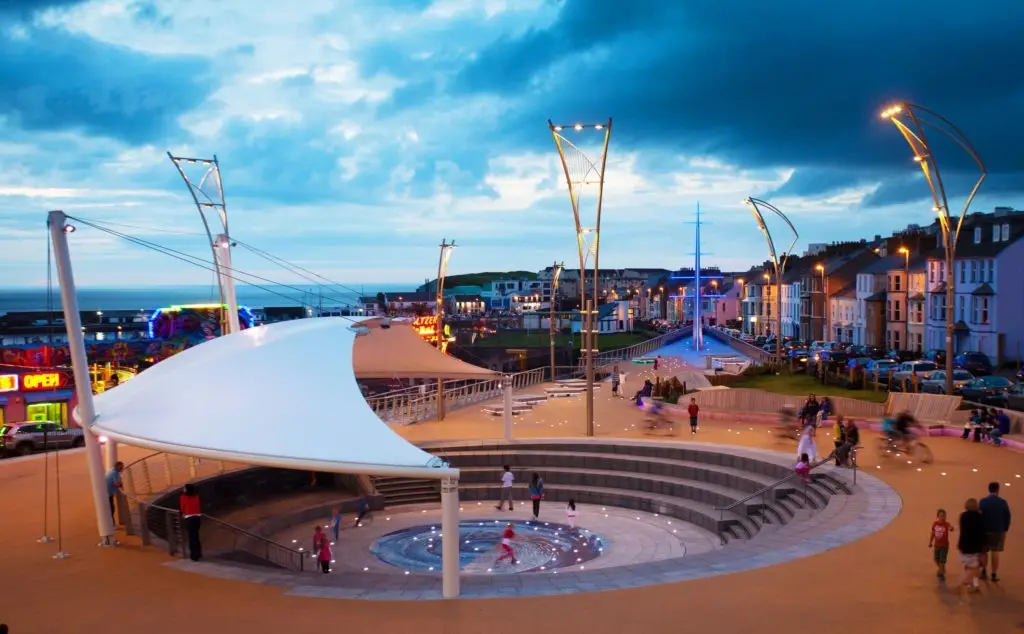 Portrush Station Square event and tourist arrival space.