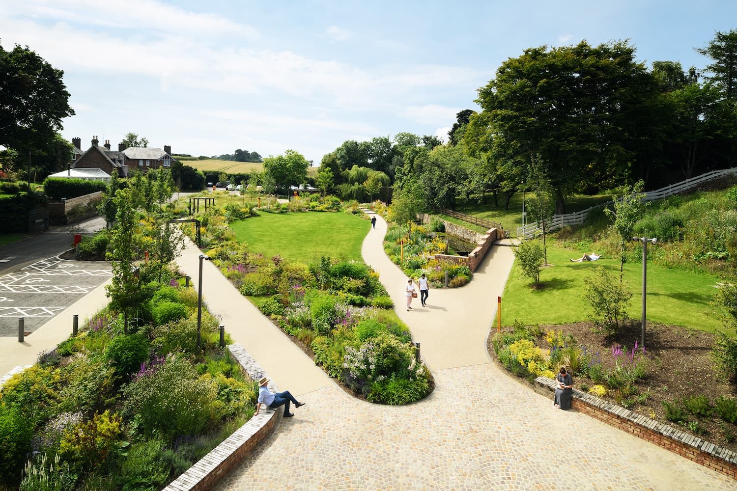 New garden creating a visitor arrival experience and setting for the refurbished Glenkinchie Distillery