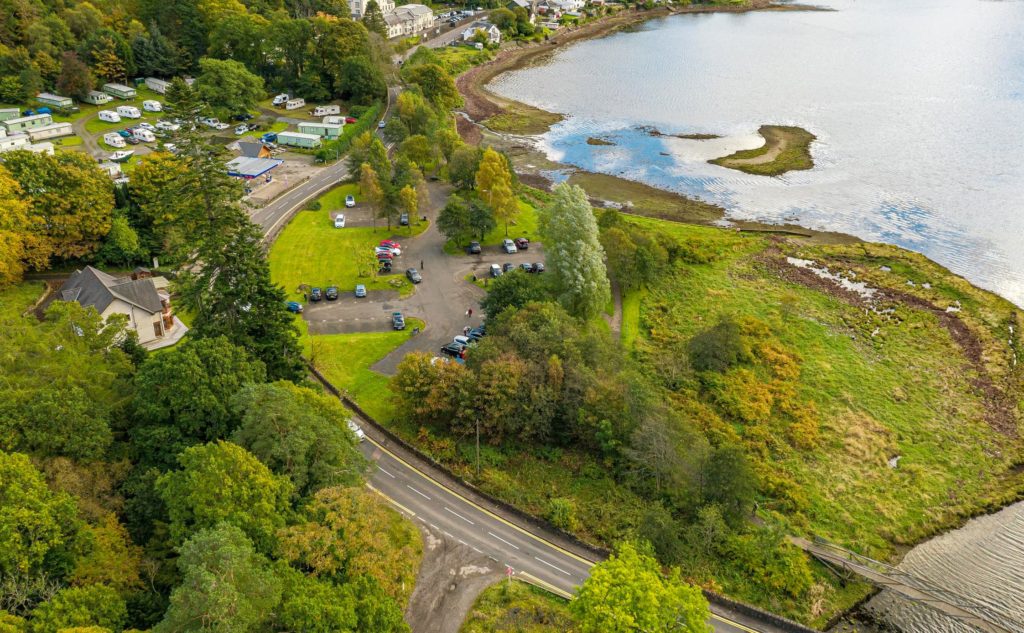 Sustainable litter management and visitor parking at the head of Loch Long.