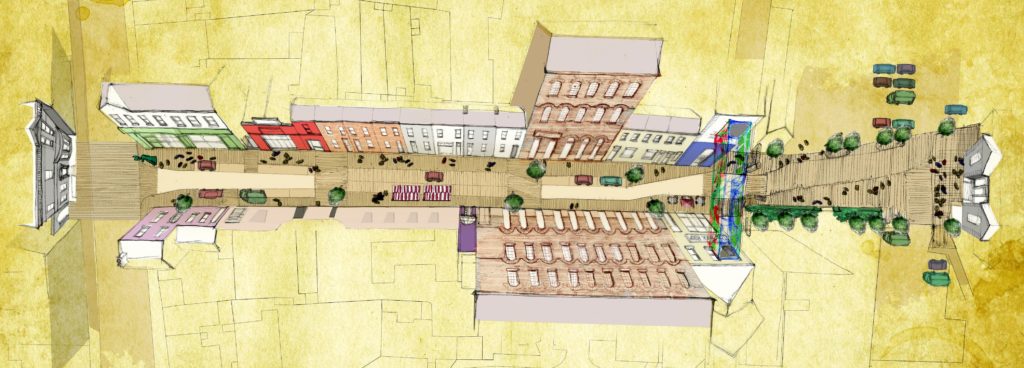 Public realm design to attract investment opportunities for Railway Street Balbriggan.