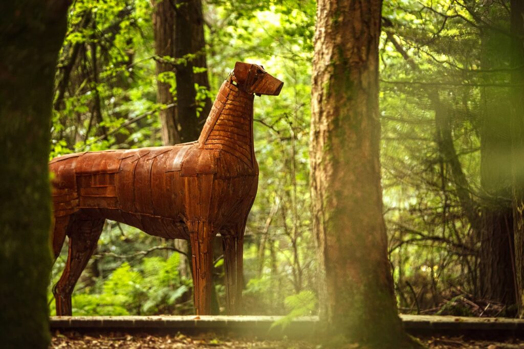 Interpretative sculpture trail in Slieve Gullion Forest Park